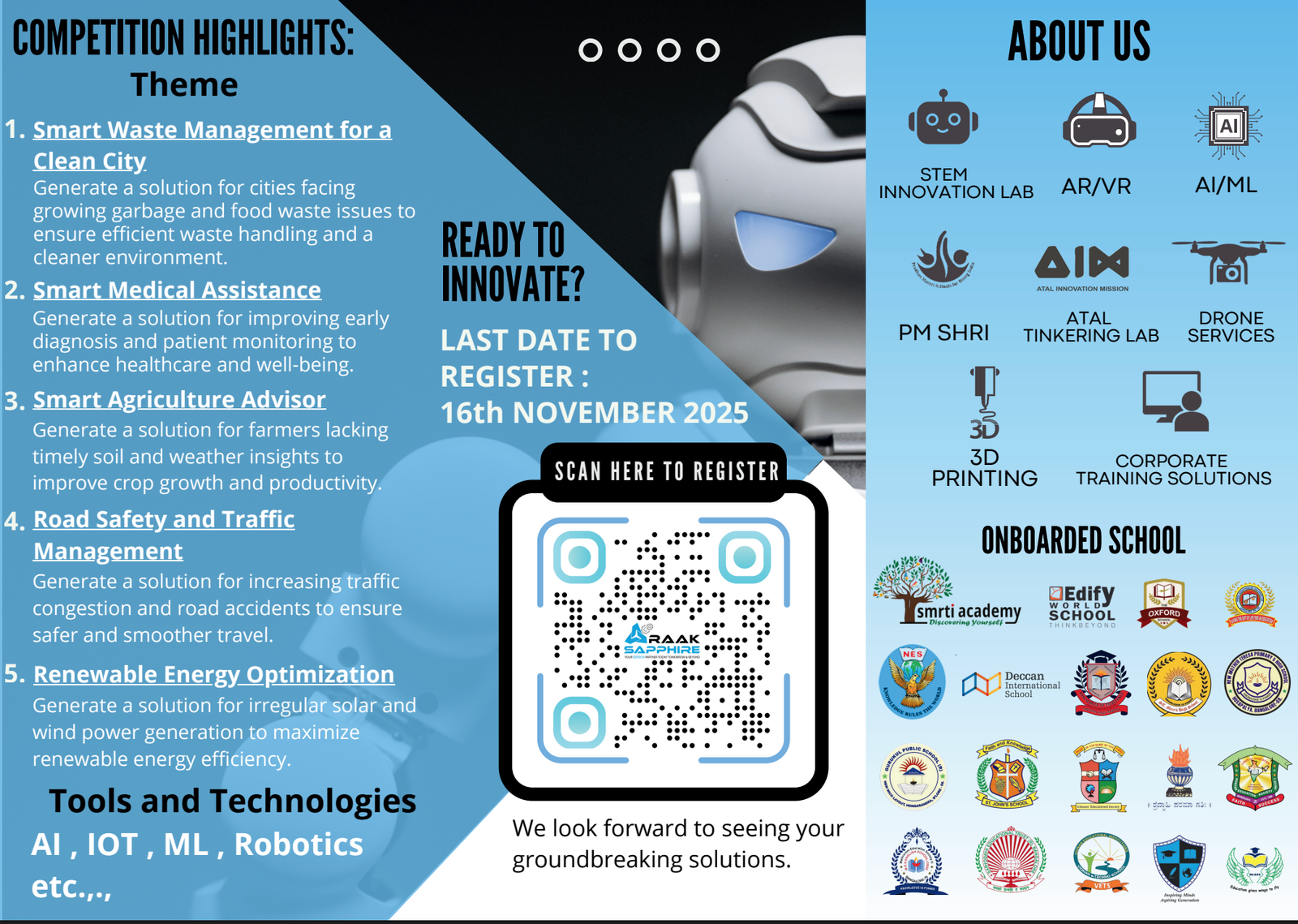 Back of the AIoT Innovators Challenge poster